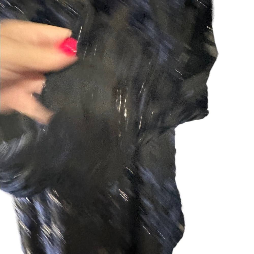 Alice + Olivia black top with blue velvet detailing. Size Medium. Gorgeous - Picture 10 of 16